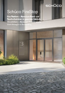 Prospekt CE-zertifiziertes Brandschutzsystem Schüco FireStop ADS 90 FR 30 CE u. ADS 90 FR 90 CE