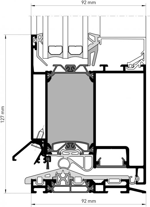 Aluminium-Haustür-System Heroal D 92 UD